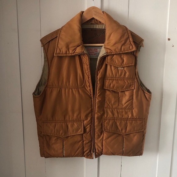 Other - Adventure Gear Men's Brown Quilted Down Puffer Vest late 70’s early 80’s size M